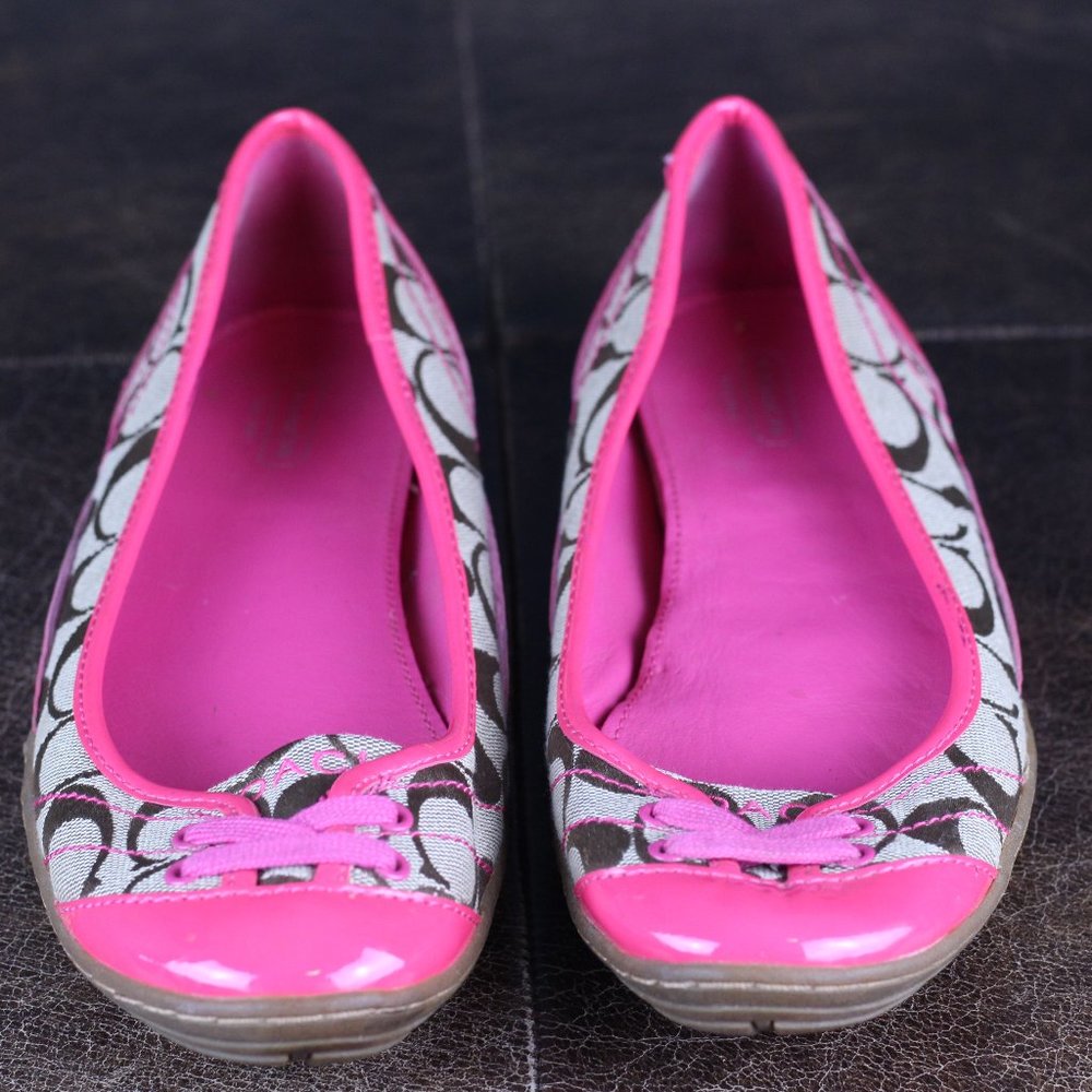 Pink coach flats